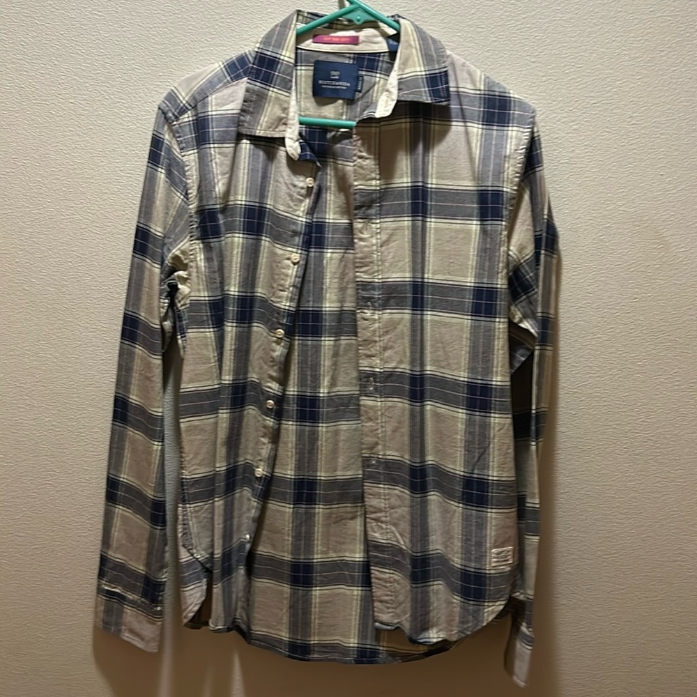 Scotch & Soda Men’s Plaid Shirt Medium